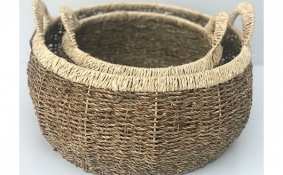 TT-DM 1904222/2 Seagrass basket, set of 2.