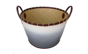 TT-160302- Palm leaf basket, color as it is