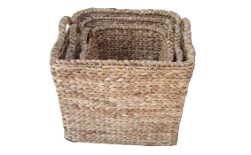 TT-142008/3 Water hyacinth basket, natural color, set of 3