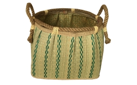 TT-160711 Seagrass basket, pattern color as it is.