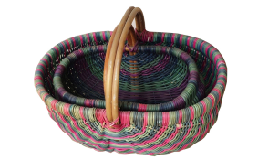 TT-160885/2 Rattan picnic basket, set of 2
