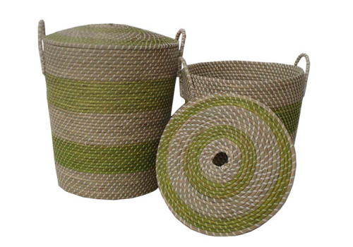 TT-18493/2 Seagras basket with lid, set of 2