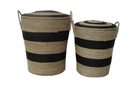 TT-18494/2 Seagras basket with lid, set of 2