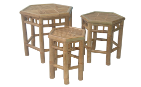 TT-BB 11428 Bamboo stool, set of 3