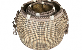 TT-190188/2 Round seagrass basket, natural color, set of 2.