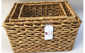 TT-190165/3 Water hyacinth basket, set 3.