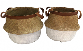 TT-190170/2 Palm leaf basket, set 2